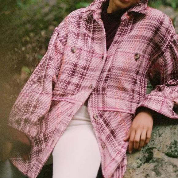 Anthropologie Hudson Plaid Shirt Jacket - Picture 3 of 6